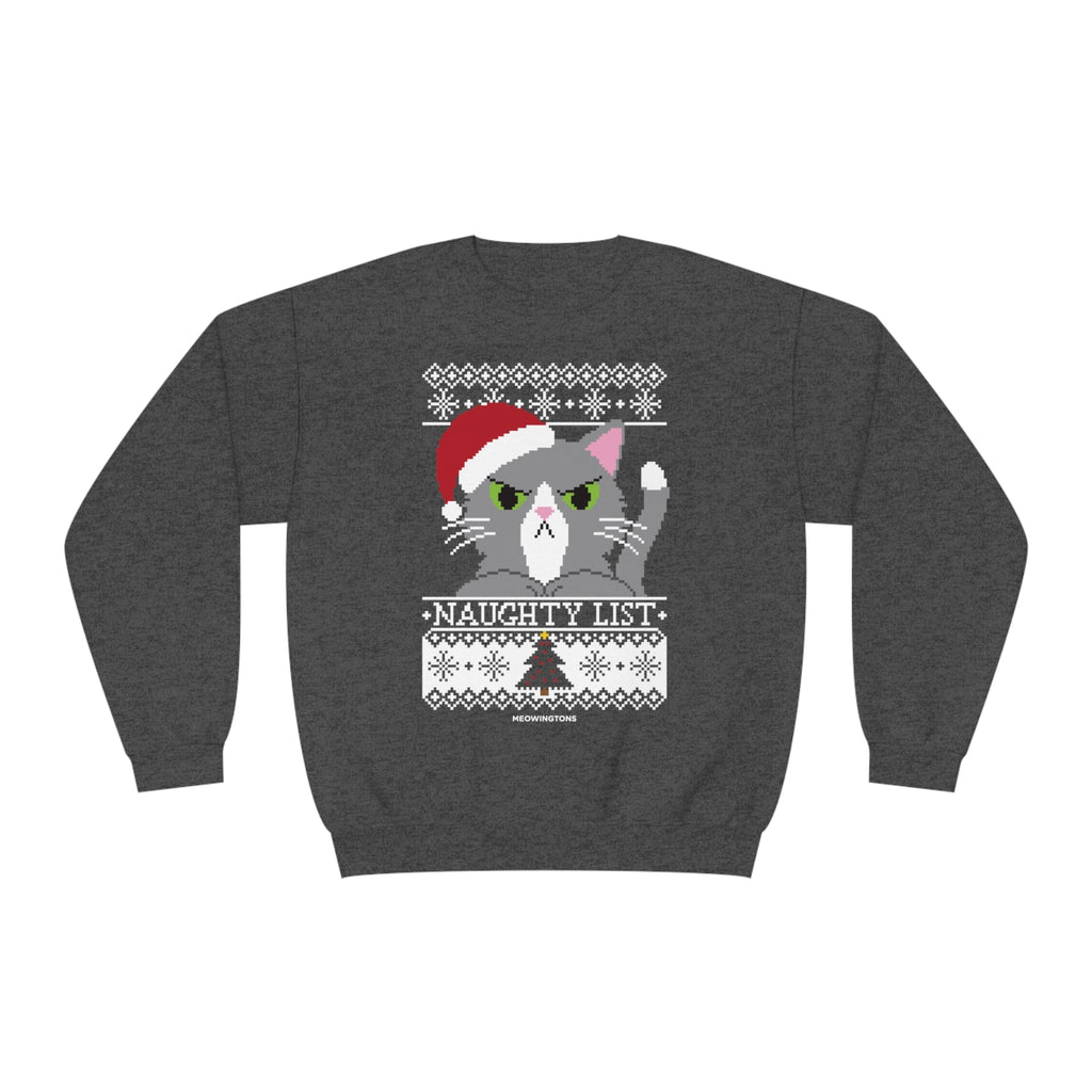 Naughty List Cat Crewneck Sweatshirt