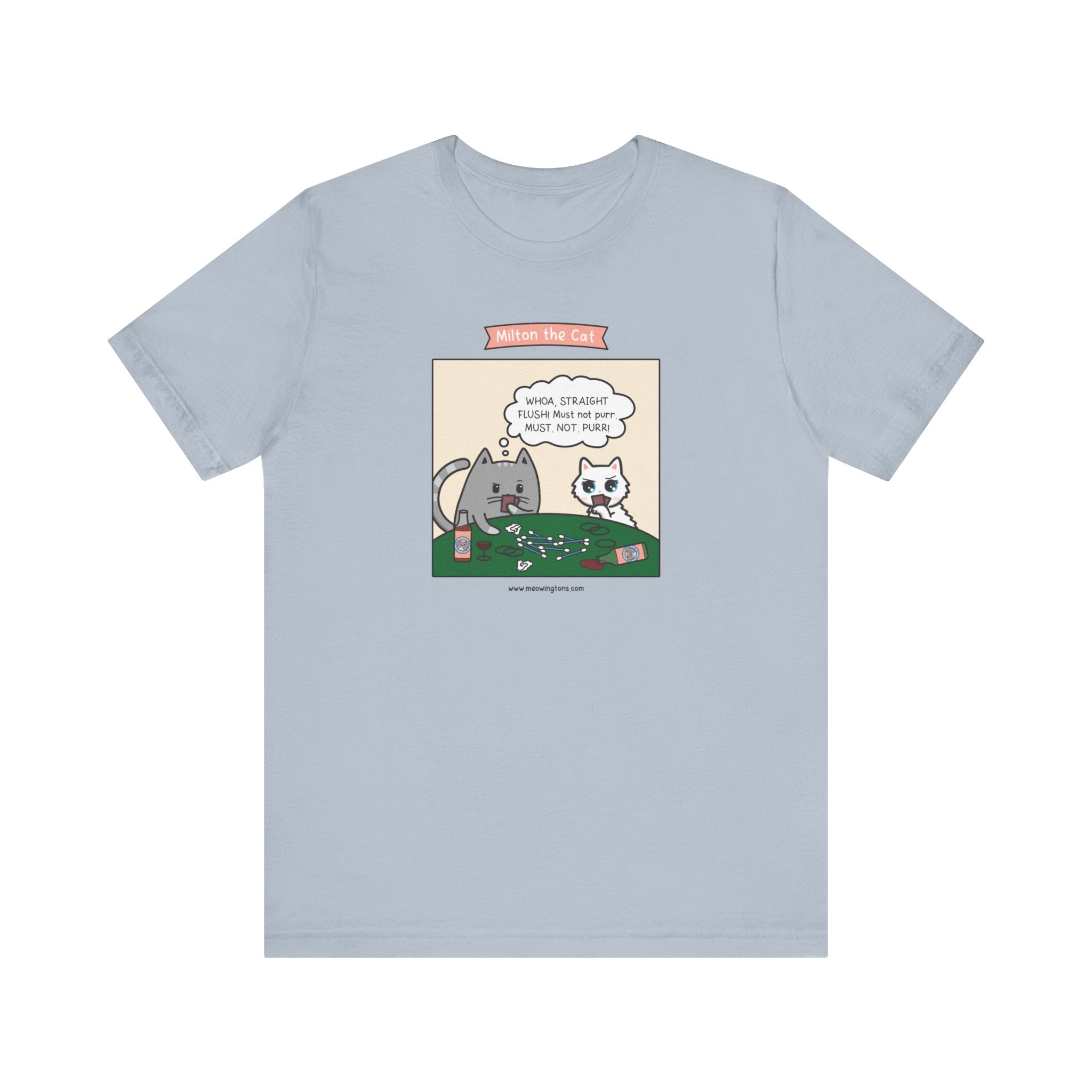 Cat Poker Comic T-Shirt