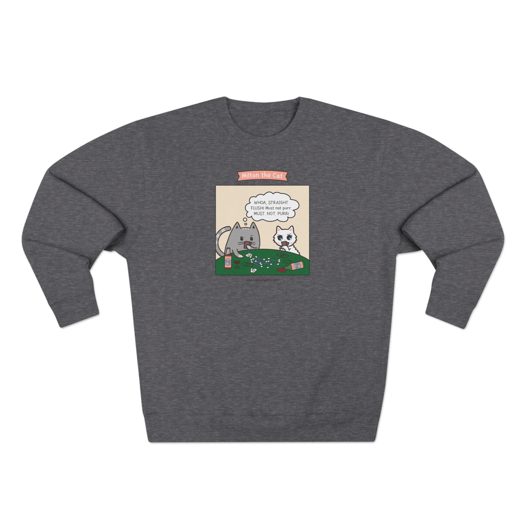 Cat Poker Comic Crewneck Sweatshirt