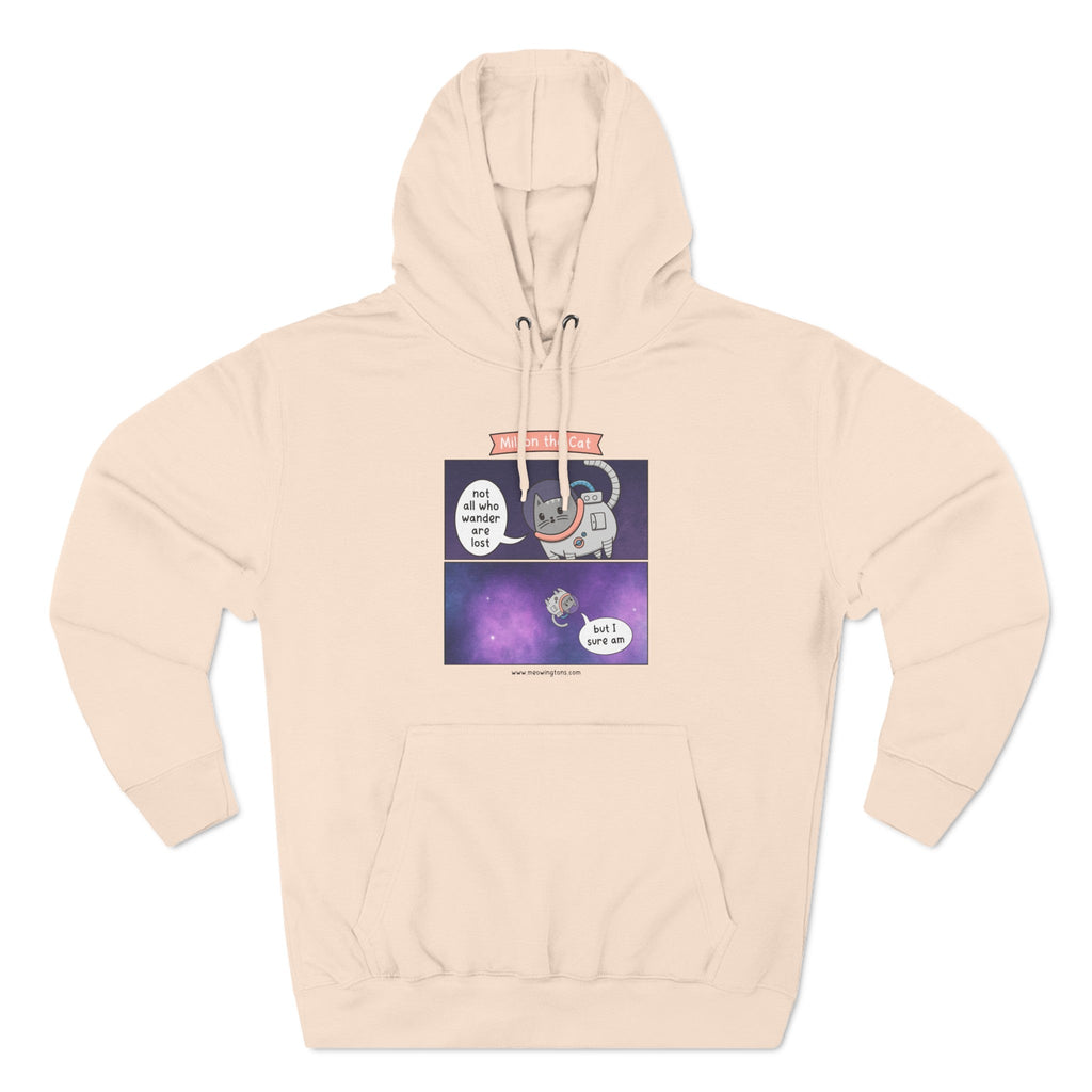 Not All Who Wander Cat Comic Hoodie