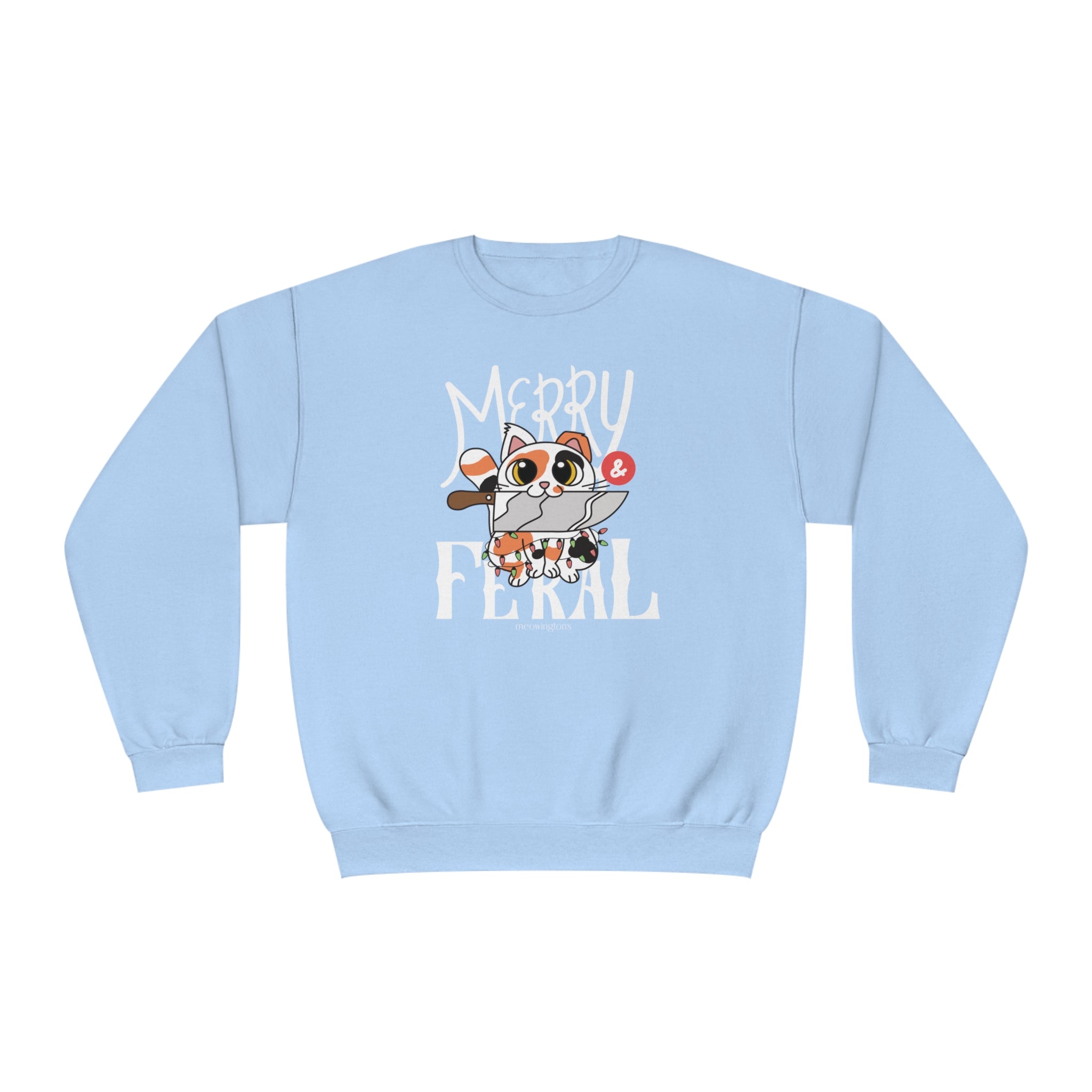 Merry & Feral Christmas Cat Sweatshirt