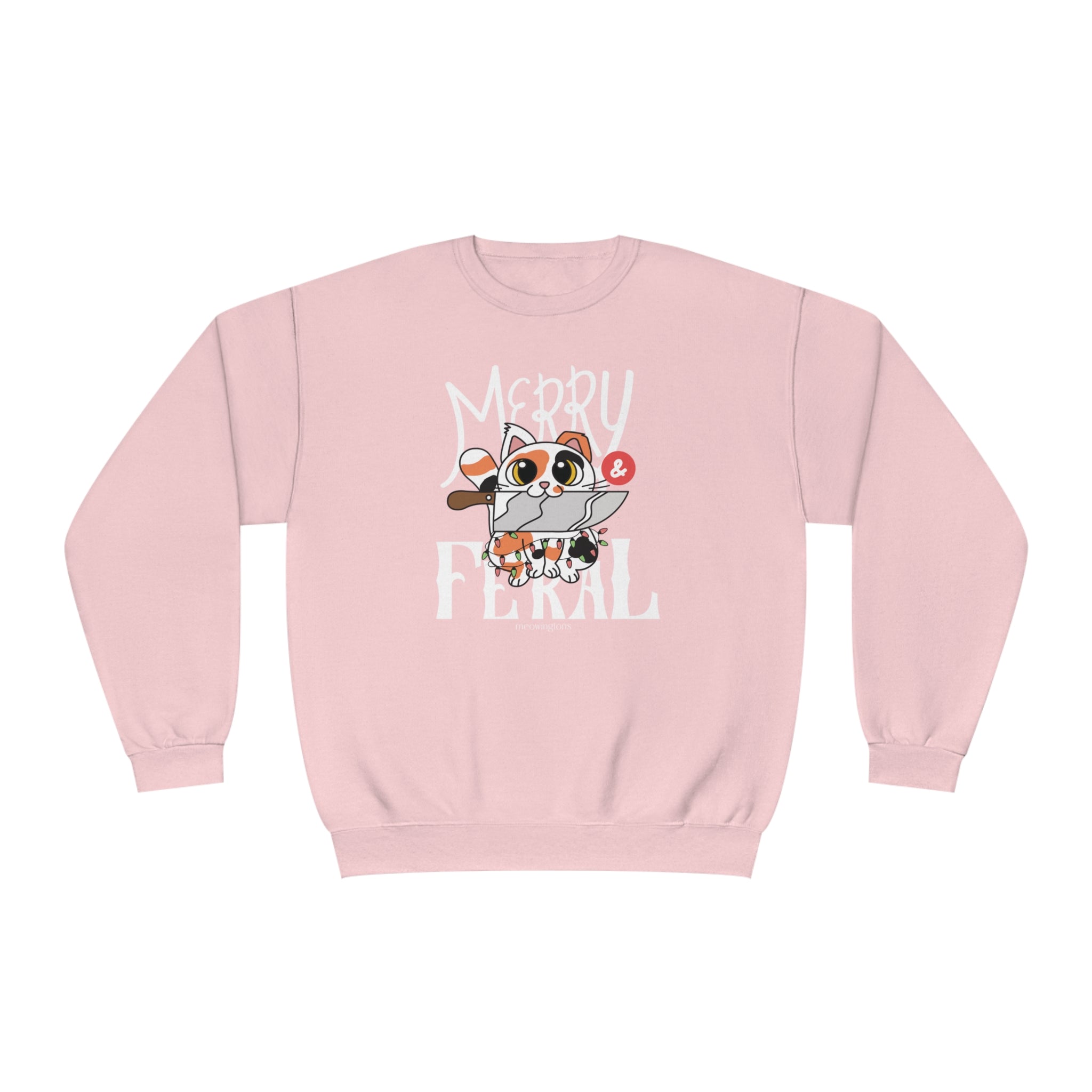 Merry & Feral Christmas Cat Sweatshirt