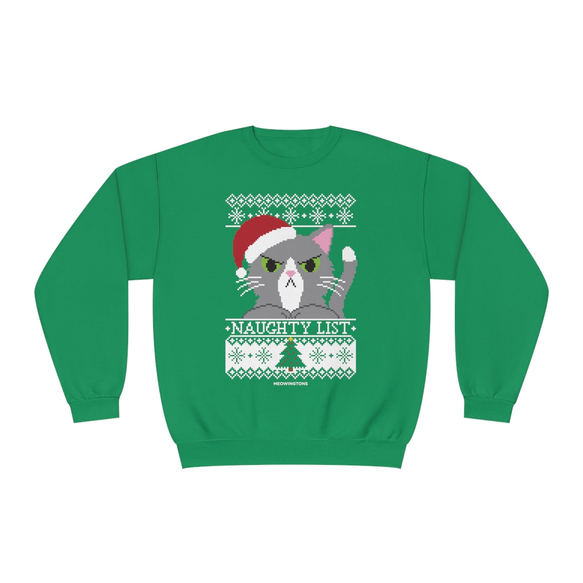 Naughty List Cat Crewneck Sweatshirt