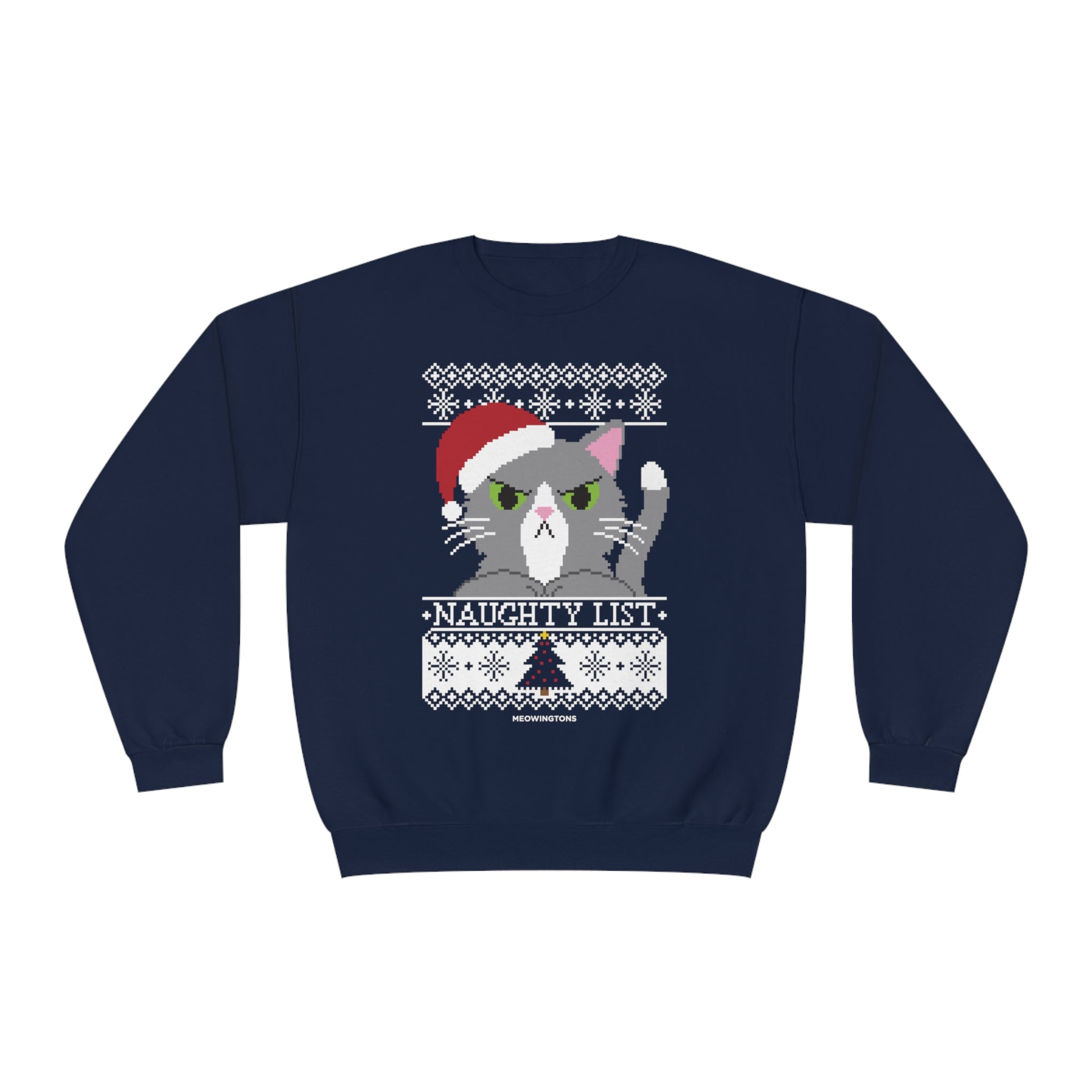 Naughty List Cat Crewneck Sweatshirt