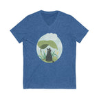 Rainy Days Cats & Plants V-Neck T-Shirt