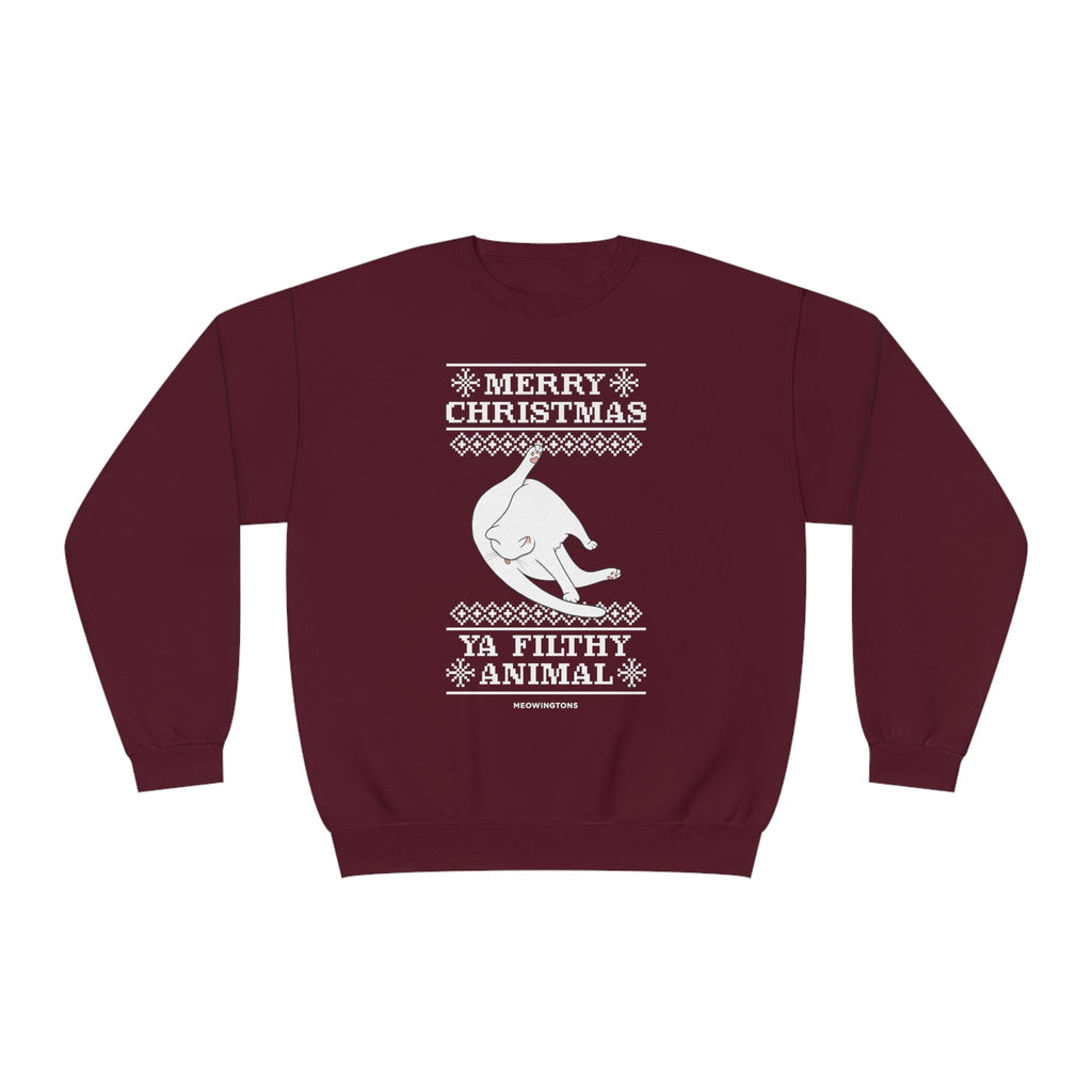 Merry Christmas, Ya Filthy Animal Crewneck Sweatshirt