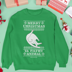 Merry Christmas, Ya Filthy Animal Crewneck Sweatshirt